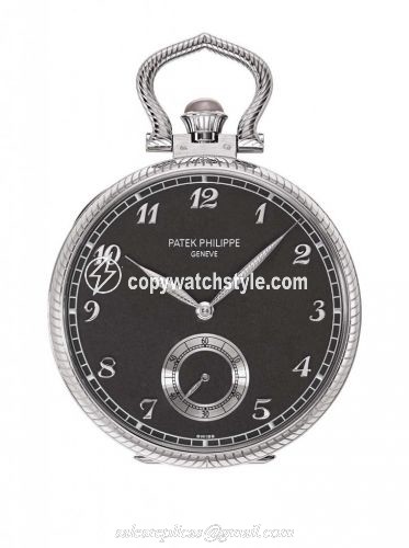 Patek Philippe Pocket Watch Lepine White Gold / Wild Horses 992/122G Patek Philippe Pocket Watch Lepine White Gold / Wild Horses 992/122G
