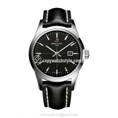 Breitling Transocean Date Stainless Steel / Black / Calf / Pin A1036012/BA91/435X/A20BA.1 Breitling Transocean Date Stainless Steel / Black / Calf / Pin A1036012/BA91/435X/A20BA.1