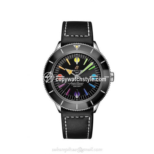Breitling Superocean Heritage '57 Stainless Steel / Rainbow Boutique Limited Edition / Calf / Pin A103701A1B1X1