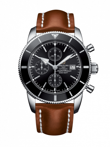 Breitling Superocean Heritage II 46 Chronograph Stainless Steel / Black / Black / Calf / Pin A1331212/BF78/439X/A20BA.1 Breitling Superocean Heritage II 46 Chronograph Stainless Steel / Black / Black / Calf / Pin A1331212/BF78/439X/A20BA.1