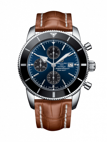 Breitling Superocean Heritage II 46 Chronograph Stainless Steel / Black / Blue / Croco / Folding A1331212/C968/755P/A20D.1