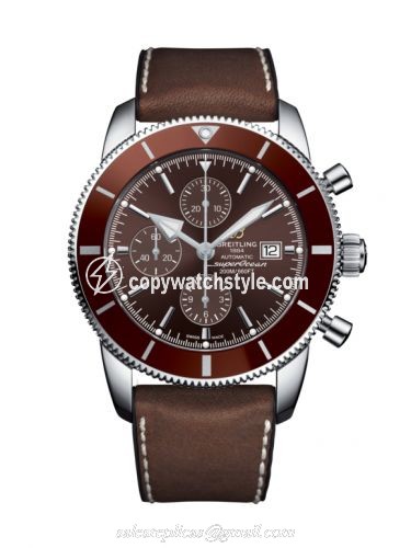 Breitling Superocean Heritage II 46 Chronograph Stainless Steel / Bronze / Bronze / Leather Rubber A1331233/Q616/295S/A20D.2 Breitling Superocean Heritage II 46 Chronograph Stainless Steel / Bronze / Bronze / Leather Rubber A1331233/Q616/295S/A20D.2