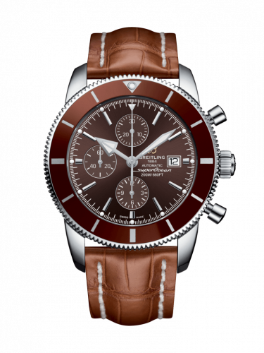 Breitling Superocean Heritage II 46 Chronograph Stainless Steel / Bronze / Bronze / Croco / Pin A1331233/Q616/754P/A20BA.1 Breitling Superocean Heritage II 46 Chronograph Stainless Steel / Bronze / Bronze / Croco / Pin A1331233/Q616/754P/A20BA.1