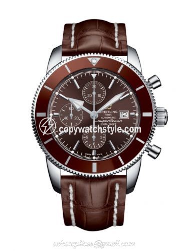 Breitling Superocean Heritage II 46 Chronograph Stainless Steel / Bronze / Bronze / Croco / Pin A1331233/Q616/756P/A20BA.1 Breitling Superocean Heritage II 46 Chronograph Stainless Steel / Bronze / Bronze / Croco / Pin A1331233/Q616/756P/A20BA.1