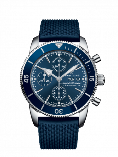 Breitling Superocean Heritage II Chronograph 44 Stainless Steel / Blue / Rubber / Folding A13313161C1S1