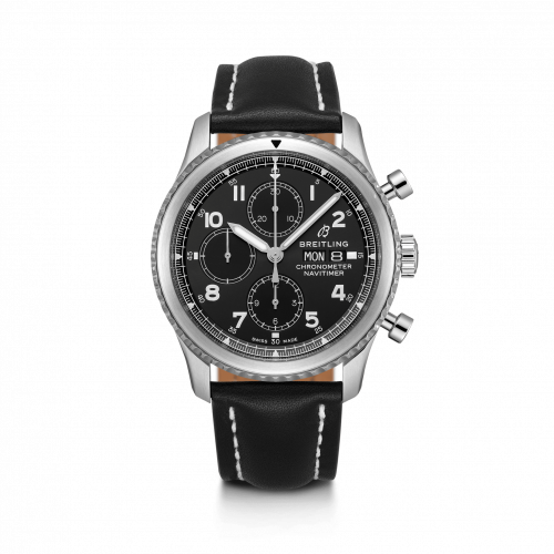 Breitling Navitimer 8 Chronograph 43 Stainless Steel / Black / Black Calf A13314101B1X1 Breitling Navitimer 8 Chronograph 43 Stainless Steel / Black / Black Calf A13314101B1X1