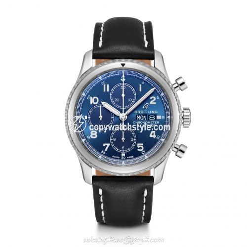 Breitling Navitimer 8 Chronograph 43 Stainless Steel / Blue / Black Calf A13314101C1X1 Breitling Navitimer 8 Chronograph 43 Stainless Steel / Blue / Black Calf A13314101C1X1