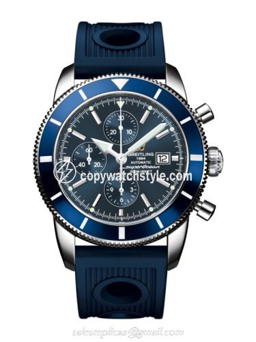 Breitling Superocean Heritage 46 Chronograph Stainless Steel / Blue / Blue / Rubber A1332016.C758.205S Breitling Superocean Heritage 46 Chronograph Stainless Steel / Blue / Blue / Rubber A1332016.C758.205S