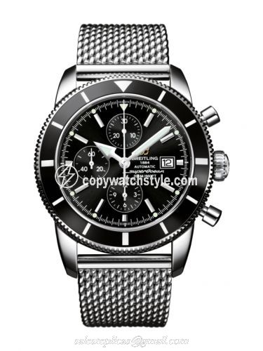 Breitling Superocean Heritage 46 Chronograph Stainless Steel / Black / Black / Milanese A1332024.B908.152A