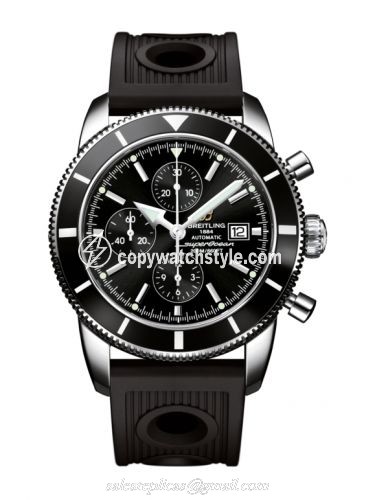 Breitling Superocean Heritage 46 Chronograph Stainless Steel / Black / Black / Rubber A1332024.B908.201S Breitling Superocean Heritage 46 Chronograph Stainless Steel / Black / Black / Rubber A1332024.B908.201S