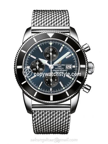 Breitling Superocean Heritage 46 Chronograph Stainless Steel / Black / Gun Blue / Milanese A1332024.C817.152A Breitling Superocean Heritage 46 Chronograph Stainless Steel / Black / Gun Blue / Milanese A1332024.C817.152A