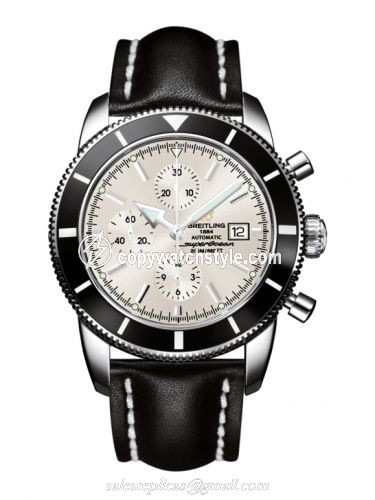 Breitling Superocean Heritage 46 Chronograph Stainless Steel / Black / Stratus Silver / Calf A1332024.G698.441X