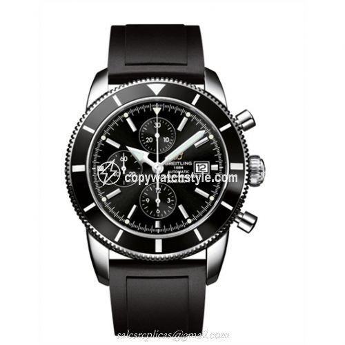 Breitling Superocean Heritage 46 Chronograph Stainless Steel / Black / Black / Rubber A1332024.B908135S Breitling Superocean Heritage 46 Chronograph Stainless Steel / Black / Black / Rubber A1332024.B908135S