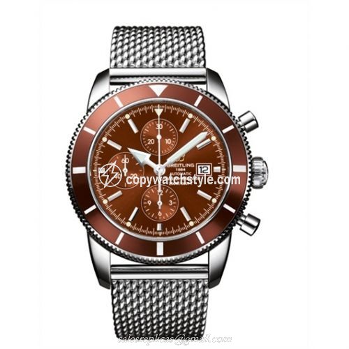 Breitling Superocean Heritage 46 Chronograph Stainless Steel / Bronze / Bronze / Milanese A1332033.Q553.144A