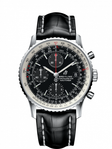 Breitling Navitimer 1 Chronograph 41 Stainless Steel / Black / Black Croco / Pin A13324121B1P1 Breitling Navitimer 1 Chronograph 41 Stainless Steel / Black / Black Croco / Pin A13324121B1P1