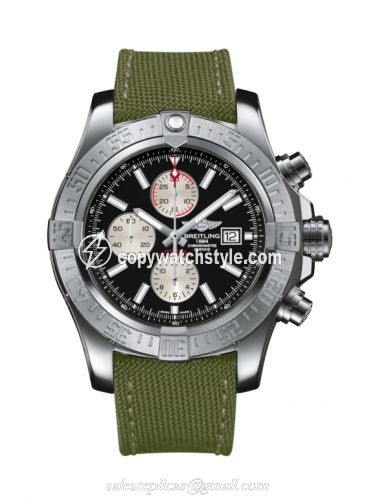 Breitling Super Avenger II Stainless Steel / Volcano Black / Military / Pin A1337111/BC29/105W/A20BA.1 Breitling Super Avenger II Stainless Steel / Volcano Black / Military / Pin A1337111/BC29/105W/A20BA.1