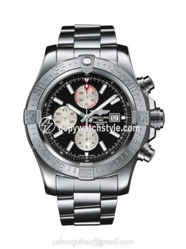 Breitling Super Avenger II Stainless Steel / Volcano Black / Bracelet A13371111B1A1