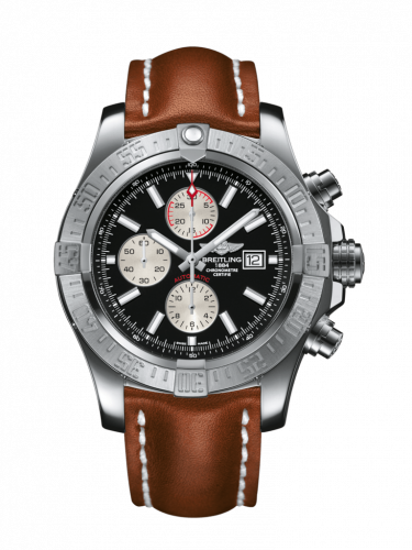 Breitling Super Avenger II Stainless Steel / Volcano Black / Calf / Folding A1337111/BC29/440X/A20D.1