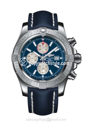 Breitling Super Avenger II Stainless Steel / Mariner Blue / Calf / Pin A1337111/C871/101X/A20BA.1 Breitling Super Avenger II Stainless Steel / Mariner Blue / Calf / Pin A1337111/C871/101X/A20BA.1