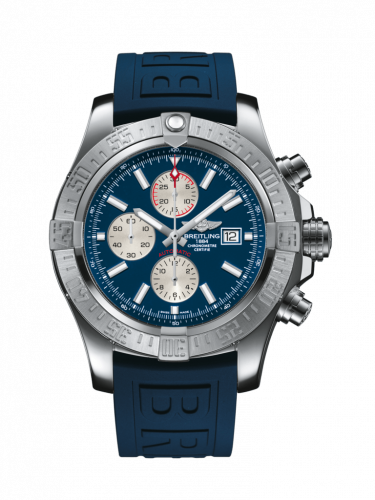 Breitling Super Avenger II Stainless Steel / Mariner Blue / Rubber / Folding A13371111C1S1 Breitling Super Avenger II Stainless Steel / Mariner Blue / Rubber / Folding A13371111C1S1