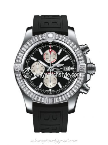 Breitling Super Avenger II Stainless Steel / Diamond / Volcano Black / Rubber / Folding A1337153/BC29/154S Breitling Super Avenger II Stainless Steel / Diamond / Volcano Black / Rubber / Folding A1337153/BC29/154S