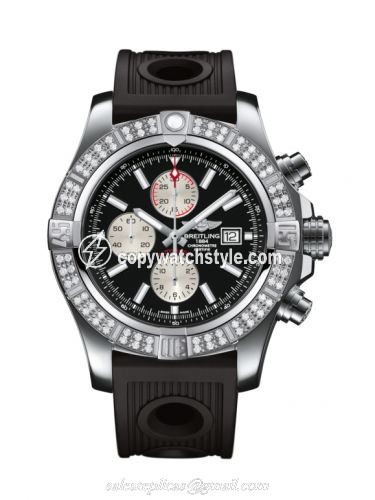 Breitling Super Avenger II Stainless Steel / Diamond / Volcano Black / Rubber / Pin A1337153/BC29/201S Breitling Super Avenger II Stainless Steel / Diamond / Volcano Black / Rubber / Pin A1337153/BC29/201S