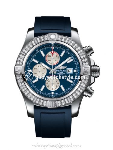 Breitling Super Avenger II Stainless Steel / Diamond / Mariner Blue / Rubber / Pin A1337153/C871/139S/A20S.1 Breitling Super Avenger II Stainless Steel / Diamond / Mariner Blue / Rubber / Pin A1337153/C871/139S/A20S.1