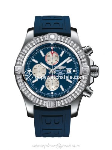 Breitling Super Avenger II Stainless Steel / Diamond / Mariner Blue / Rubber / Pin A1337153/C871/159S/A20S.1 Breitling Super Avenger II Stainless Steel / Diamond / Mariner Blue / Rubber / Pin A1337153/C871/159S/A20S.1