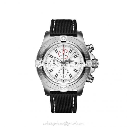 Breitling Avenger Chronograph 48 Stainless Steel / White / Calf / Pin A133751A1A1X1 Breitling Avenger Chronograph 48 Stainless Steel / White / Calf / Pin A133751A1A1X1