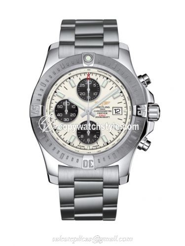 Breitling Colt Chronograph Automatic Stainless Steel / Stratus Silver / Bracelet A13388111G1A1