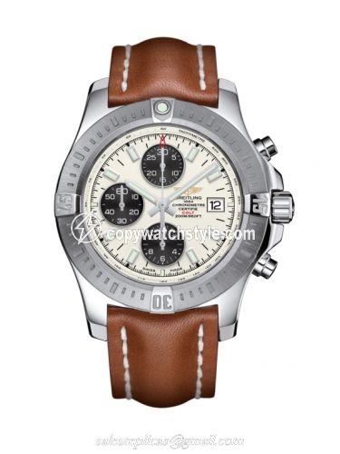 Breitling Colt Chronograph Automatic Stainless Steel / Stratus Silver / Calf / Pin A1338811/G804/433X/A20BA.1