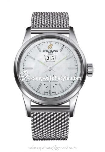 Breitling Transocean 38 Stainless Steel / MOP / Bracelet A1631012/A764/171A Breitling Transocean 38 Stainless Steel / MOP / Bracelet A1631012/A764/171A