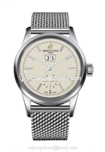Breitling Transocean 38 Stainless Steel / Silver / Bracelet A1631012/G781/171A