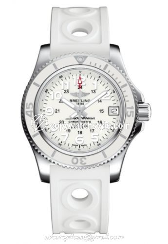 Breitling Superocean II 36 White / Rubber A17312D21A1S1 Breitling Superocean II 36 White / Rubber A17312D21A1S1