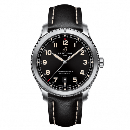 Breitling Aviator 8 Automatic 41 Stainless Steel / Black / Calf / Pin A17315101B1X1 Breitling Aviator 8 Automatic 41 Stainless Steel / Black / Calf / Pin A17315101B1X1