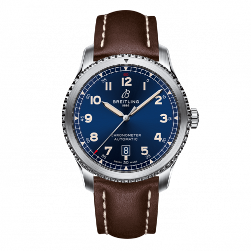 Breitling Aviator 8 Automatic 41 Stainless Steel / Blue / Calf / Pin A17315101C1X1 Breitling Aviator 8 Automatic 41 Stainless Steel / Blue / Calf / Pin A17315101C1X1