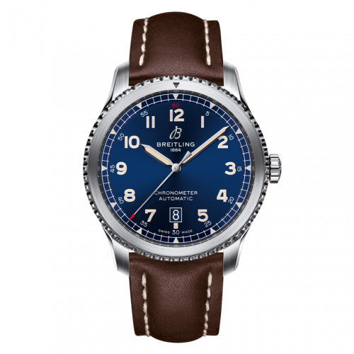 Breitling Aviator 8 Automatic 41 Stainless Steel / Blue / Calf / Folding A17315101C1X3