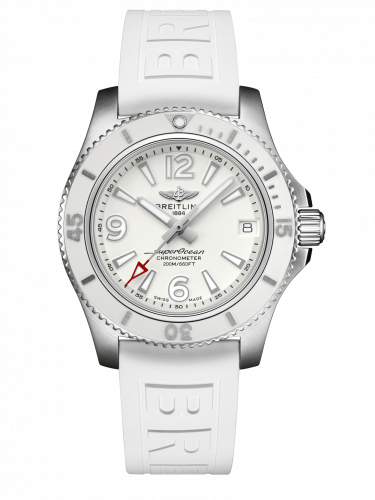 Breitling Superocean 36 Stainless Steel / White / Rubber / Pin A17316D21A1S1
