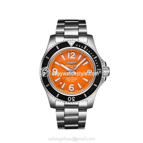 Breitling Superocean 36 Stainless Steel / Orange / Bracelet A17316D71O1A1 Breitling Superocean 36 Stainless Steel / Orange / Bracelet A17316D71O1A1