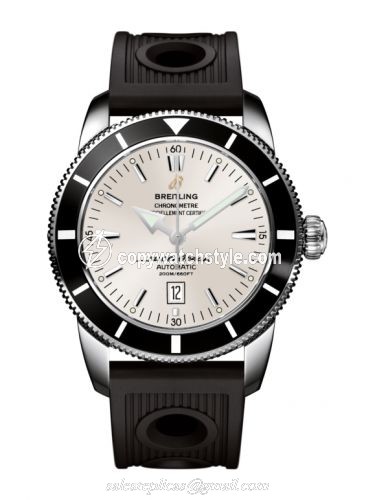 Breitling Superocean Heritage 46 Stainless Steel / Black / Stratus Silver / Rubber A1732024.G642.201S