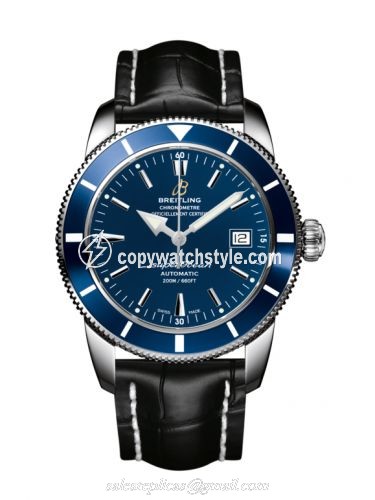 Breitling Superocean Heritage 42 Stainless Steel / Blue / Gun Blue / Croco A1732116.C832.743P Breitling Superocean Heritage 42 Stainless Steel / Blue / Gun Blue / Croco A1732116.C832.743P