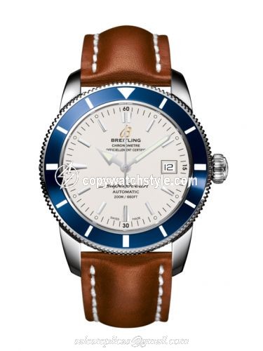 Breitling Superocean Heritage 42 Stainless Steel / Blue / Stratus Silver / Calf A1732116.G717.433X