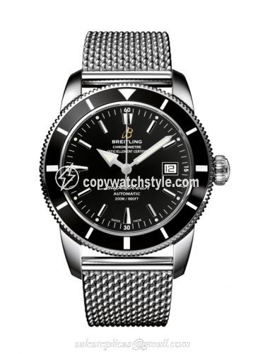 Breitling Superocean Heritage 42 Stainless Steel / Black / Volcano Black / Milanese A1732124.BA61.154A