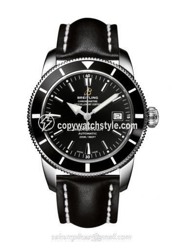 Breitling Superocean Heritage 42 Stainless Steel / Black / Volcano Black / Calf A1732124.BA61.435X