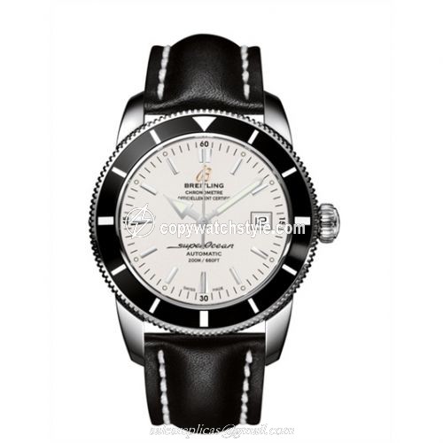 Breitling Superocean Heritage 42 Stainless Steel / Black / Stratus Silver / Calf A1732124.G717.435X Breitling Superocean Heritage 42 Stainless Steel / Black / Stratus Silver / Calf A1732124.G717.435X