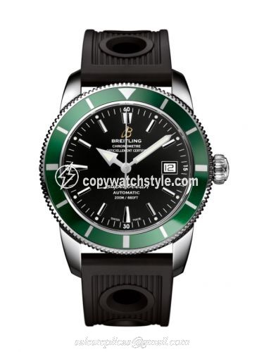 Breitling Superocean Heritage 42 Stainless Steel / Green / Volcano Black / Rubber A1732136.BA61.200S Breitling Superocean Heritage 42 Stainless Steel / Green / Volcano Black / Rubber A1732136.BA61.200S