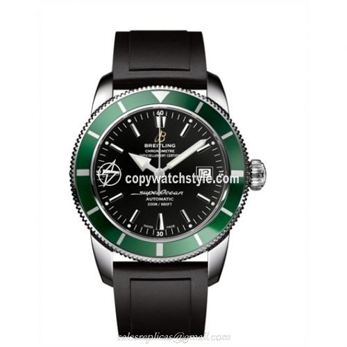 Breitling Superocean Heritage 42 Stainless Steel / Green / Volcano Black / Rubber A1732136.BA61.131S Breitling Superocean Heritage 42 Stainless Steel / Green / Volcano Black / Rubber A1732136.BA61.131S