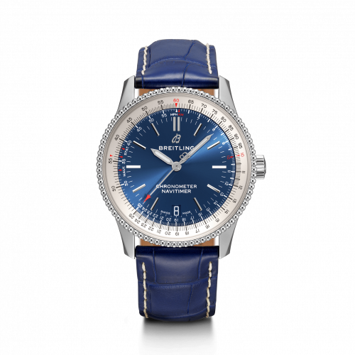 Breitling Navitimer 1 38 Automatic Stainless Steel / Blue / Croco / Folding A17325211C1P3 Breitling Navitimer 1 38 Automatic Stainless Steel / Blue / Croco / Folding A17325211C1P3