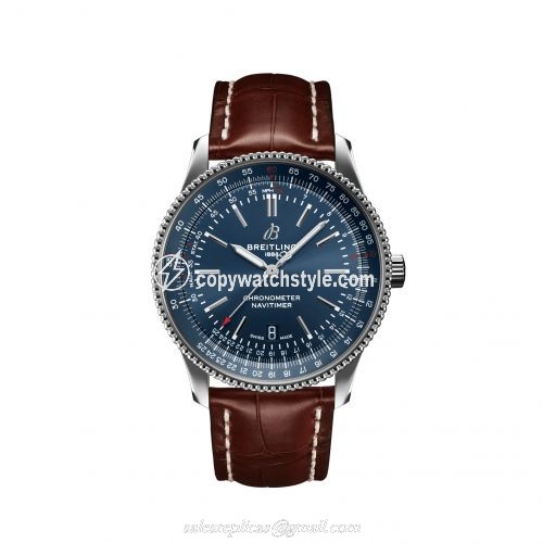 Breitling Navitimer Automatic 41 Automatic Stainless Steel / Blue / Croco / Pin A17326161C1P1 Breitling Navitimer Automatic 41 Automatic Stainless Steel / Blue / Croco / Pin A17326161C1P1