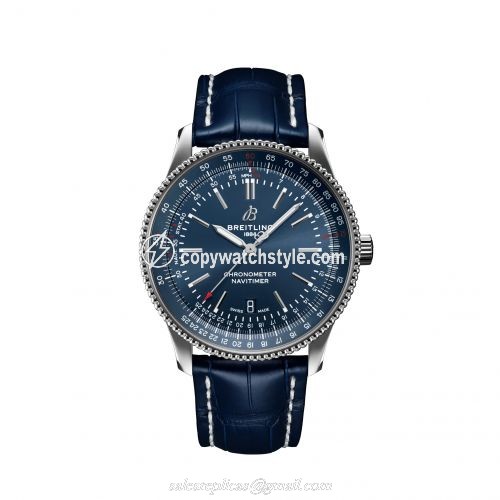 Breitling Navitimer Automatic 41 Automatic Stainless Steel / Blue / Croco / Pin A17326161C1P3 Breitling Navitimer Automatic 41 Automatic Stainless Steel / Blue / Croco / Pin A17326161C1P3
